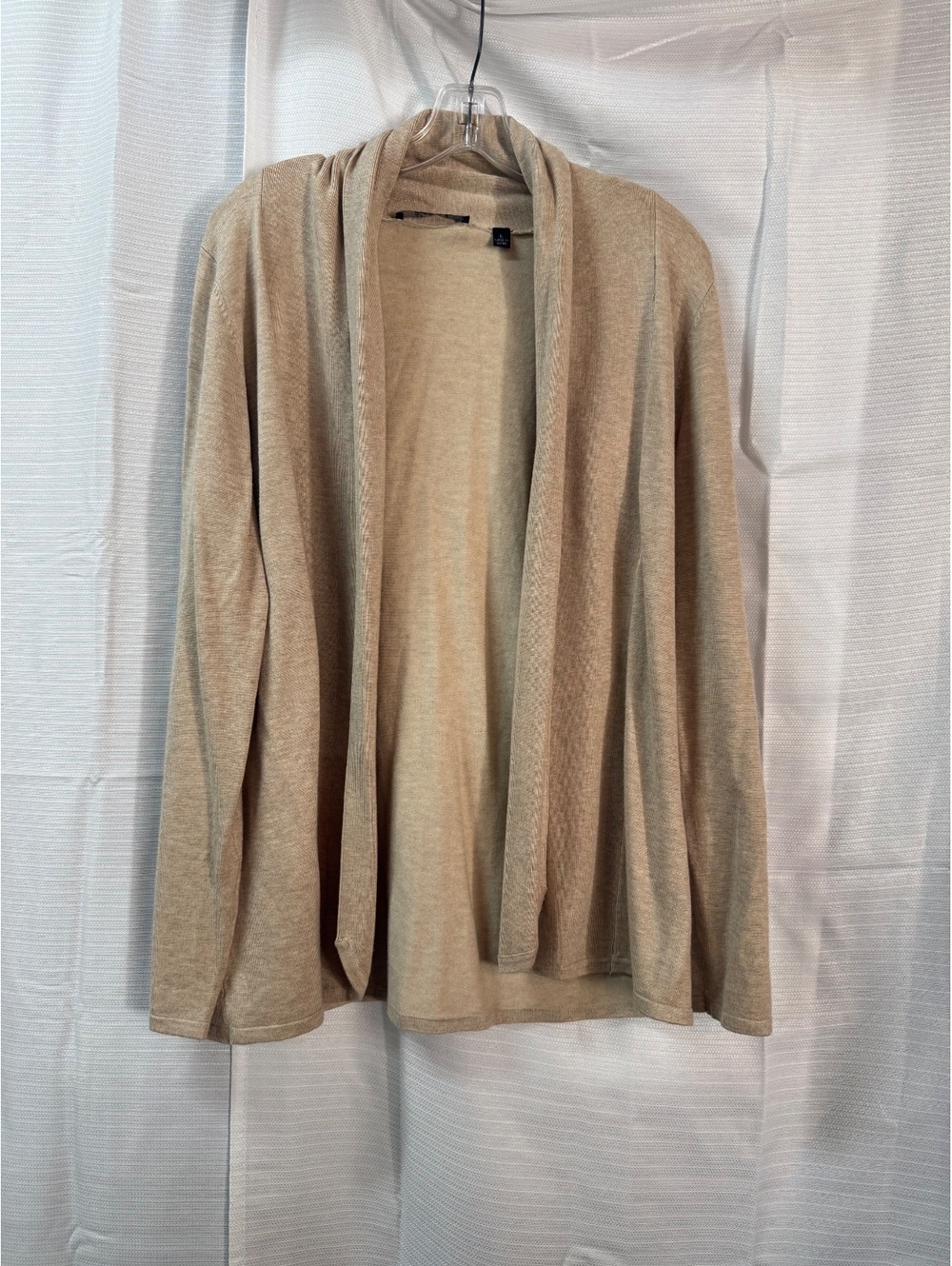 Cyrus Beige Open Front Cardigan Sweater Size L
